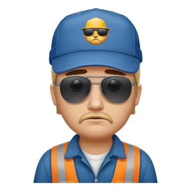 sad truck driver sticker