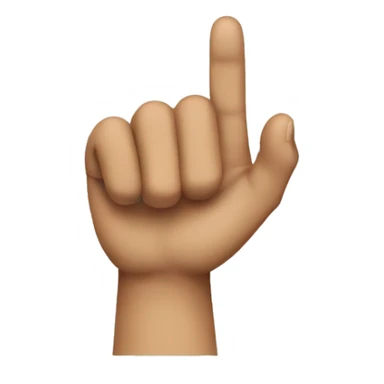 create an emoji with a hand making the number four sticker