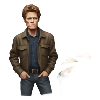 Willem dafoe eating garbage sticker