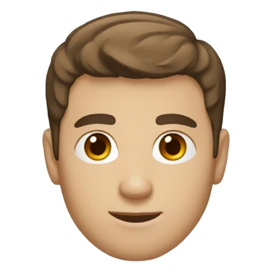 man with short brown hair, brown eyes, laptop. sticker