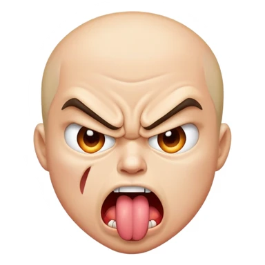 Angry person sticking out tongue  sticker