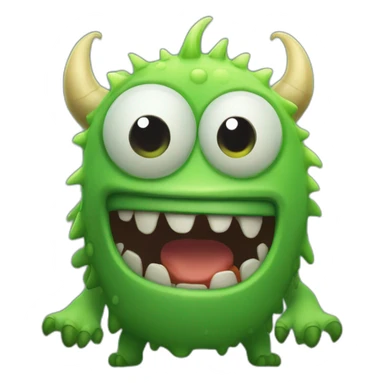 Monstre vert dans monstres and cie sticker