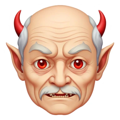 Viejo con cara de diablo sticker