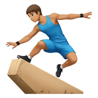Persona haciendo parkour sticker