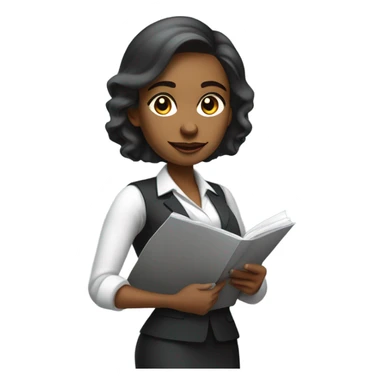 bloc notes/agenda business woman sticker