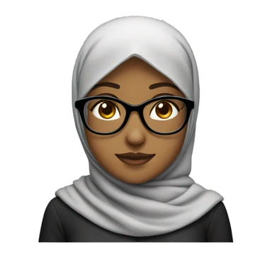 Hijab girl with glasses  sticker