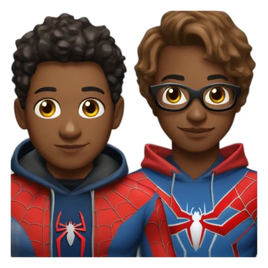 spiderman-miles-morales with hoodie sticker