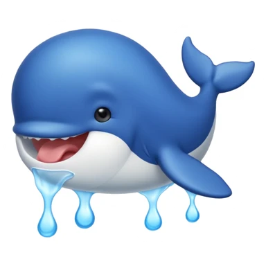un bébé baleine tout chou avec une tétine dans la bouche sticker