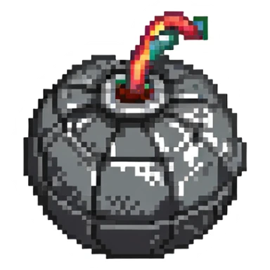 black bomb power up without fuse sticker