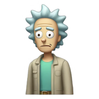 rick from rick and morty sticker