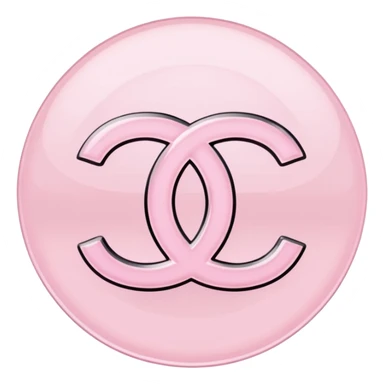 light pink chanel logo without background sticker