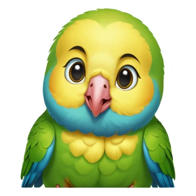 A parakeet that sends kisses sticker