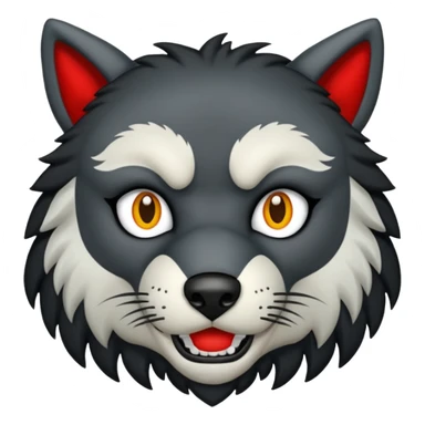 Lobo negro aullando sticker