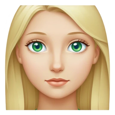 Blonde haired girl with blue/green eyes sticker