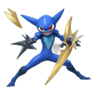 Greninja with a ice shuriken sticker