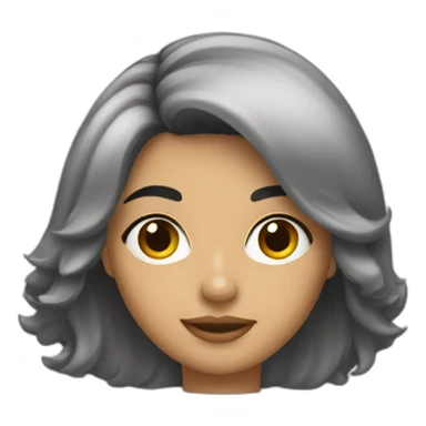 Latina with wolfcut midlong hair sticker