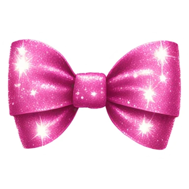 Pink sparkle bow sticker