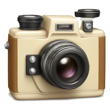 cute vintage cream colored camera sticker