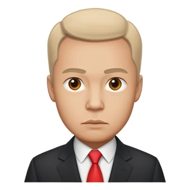 a male politician in a business suit with a Russian flag sticker