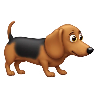 Weenie dog and a Hog combined sticker