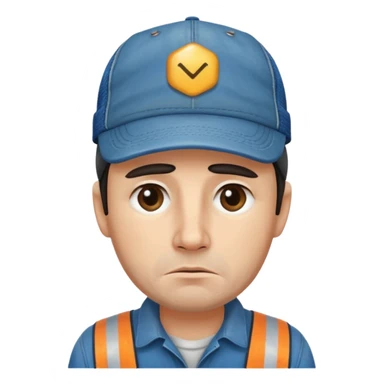 sad truck driver sticker