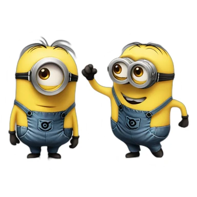 singes minions amoureux  sticker