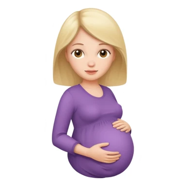 Pregnant white woman sticker