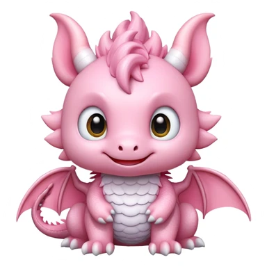 Cute light pink dragon, sanrio sticker