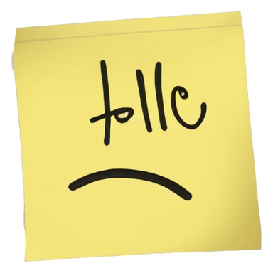 a sharpie writing the word hello on a yellow sticky note sticker