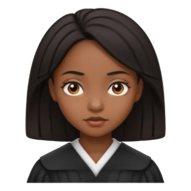 Black girl judging sticker