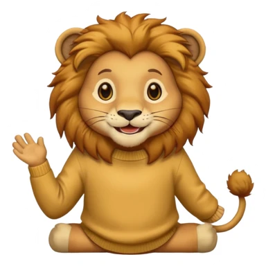 lion wearing  jumper sticker