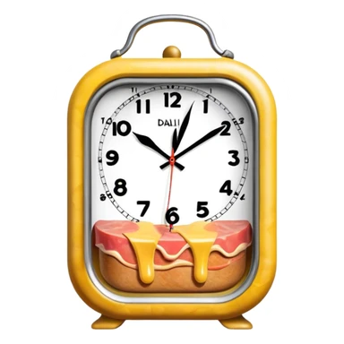 Salvador Dali Melting SPAM art clock  sticker