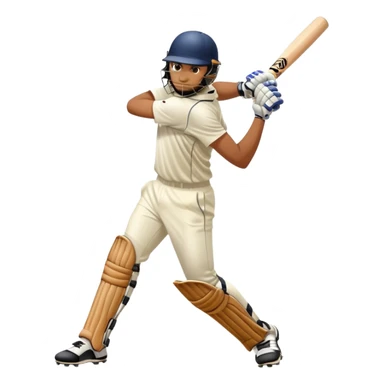 cricket player batting sticker