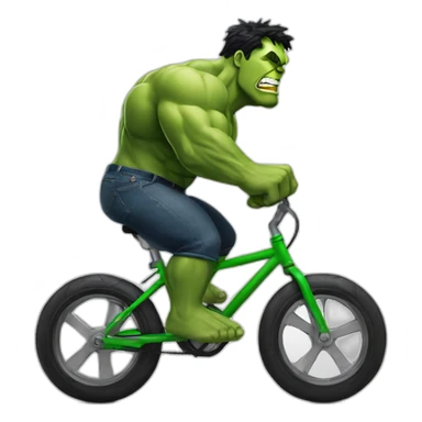 Hulk riding Bike sticker