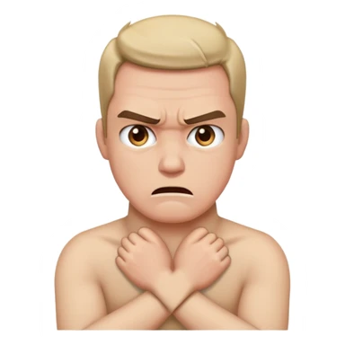 Person with hands around neck looking angry  sticker