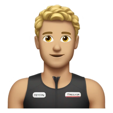 Iestyn in a trisuit sticker