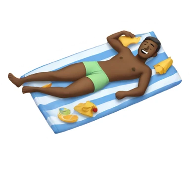 People laying on beach sticker