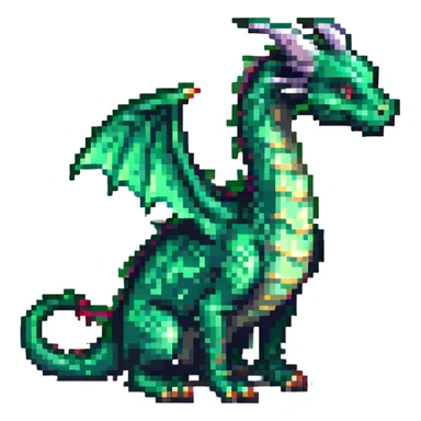 Skinny Green emerald Dragon  sticker