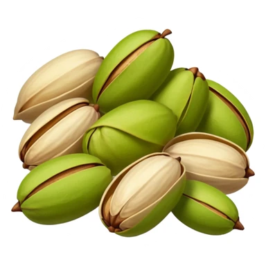Heap of raw pistachio with shell, natural and organic, close-up view sticker