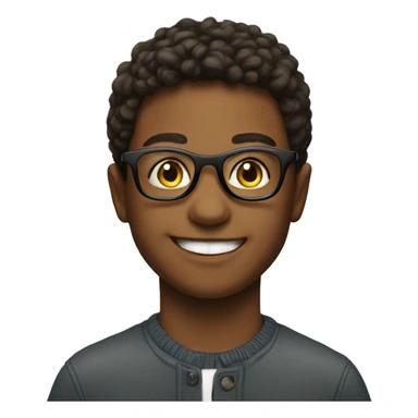 smiling boy in glasses indoors vote 2024 sticker