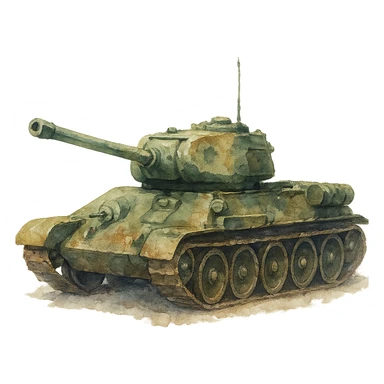 watercolor style tank sticker