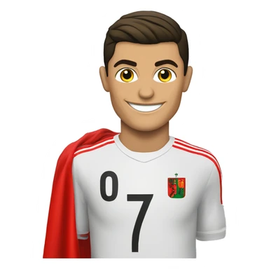 Cristiano Ronaldo mit albanischer Flagge sticker