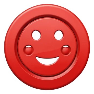 Red button with 4 holes and a red rim sticker