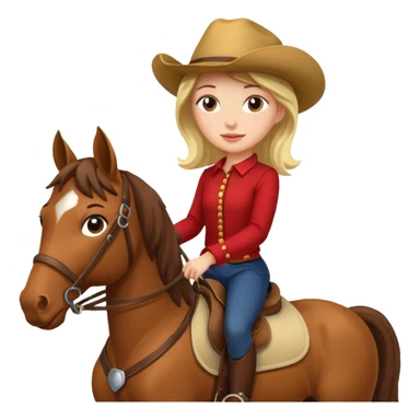 Girl riding a horse  sticker