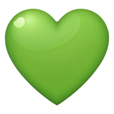 light dark green heart emoji with sharp edges  sticker
