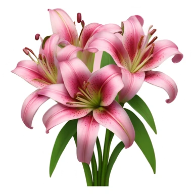 lily flowers pink bouquet  sticker