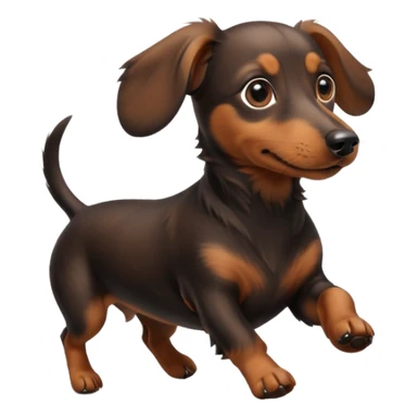 Dachshund dog escaping sticker
