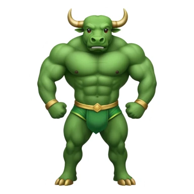 Green bull sticker