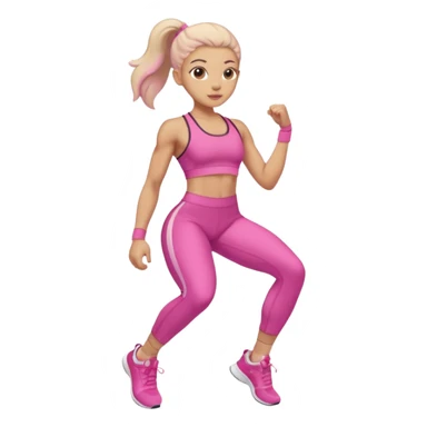 workout pink sticker