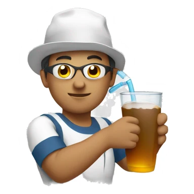 Tubing with drink in hand sticker